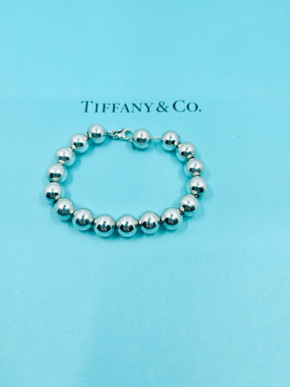 TIFFANY&Co Sterling  Silver  Ball  Bracelet .10mm - image 1