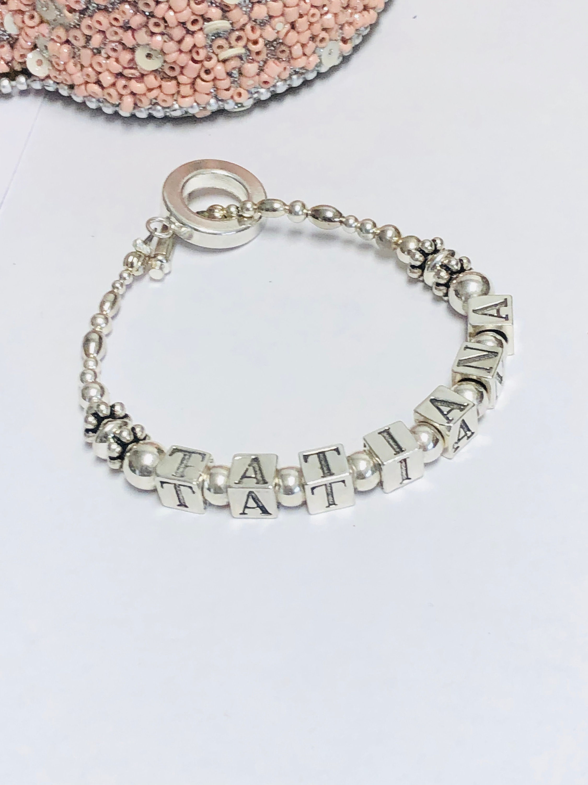 Sterling Silver Name Bracelet. - Etsy