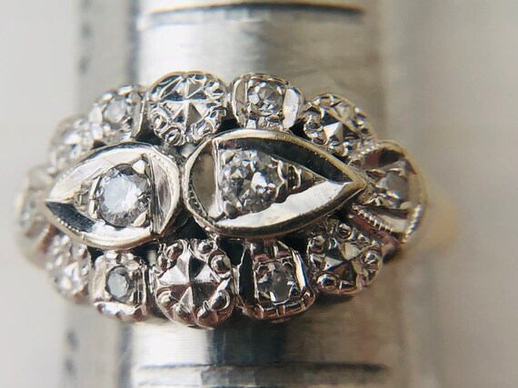 Vintage  Diamond Engagement Ring Art Deco/ - image 4
