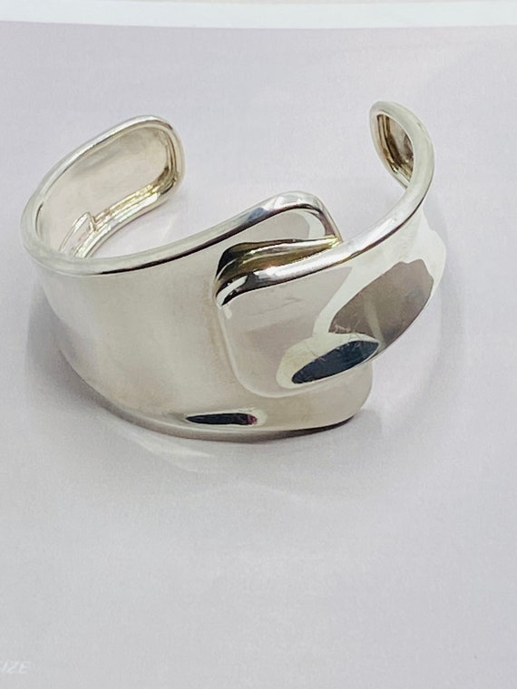 Sterling Silver Modern Cuff Bracelet.