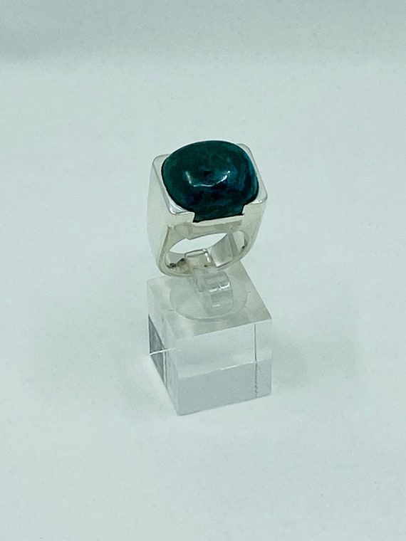Sterling Silver Chrysocolla  Ring. - image 5