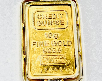 未使用】FINE GOLD／クレディ・スイス／ペンダントネックレス