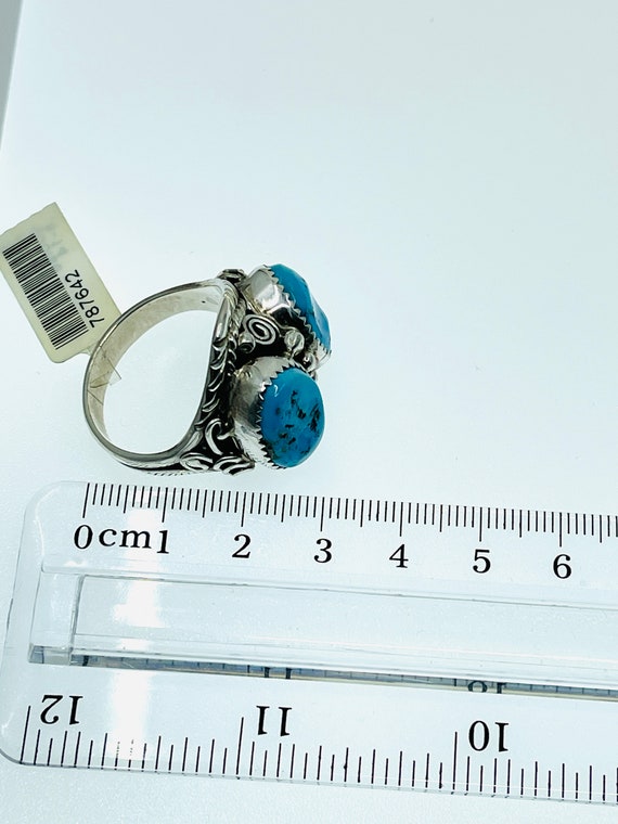 Genuine Sterling Silver Turquoise Ring. - image 6