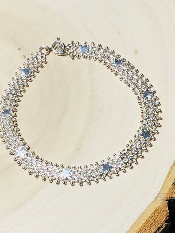 925 Sterling Silver 7mm  Mesh Link Chain Bracelet… - image 3