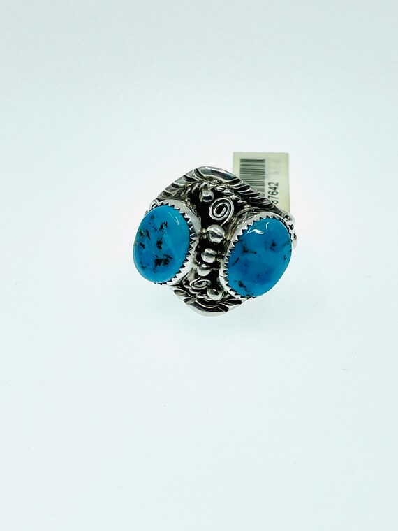 Genuine Sterling Silver Turquoise Ring. - image 2