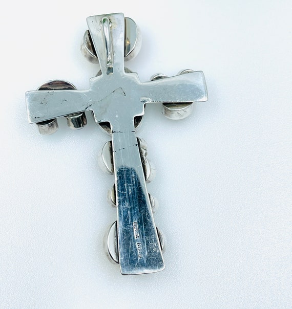 Vintage NAKAI Multi Stone Sterling Silver Cross. - Etsy