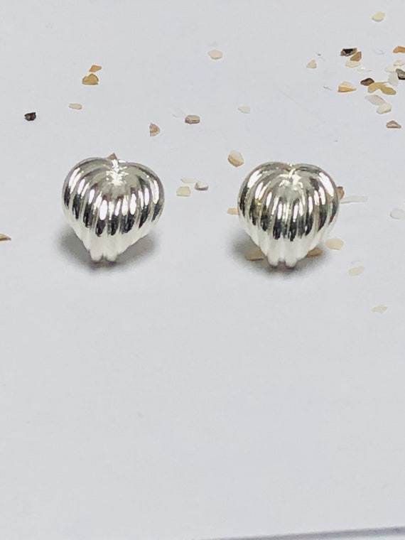 925 Sterling Silver Leaf Stud Earrings . - image 4