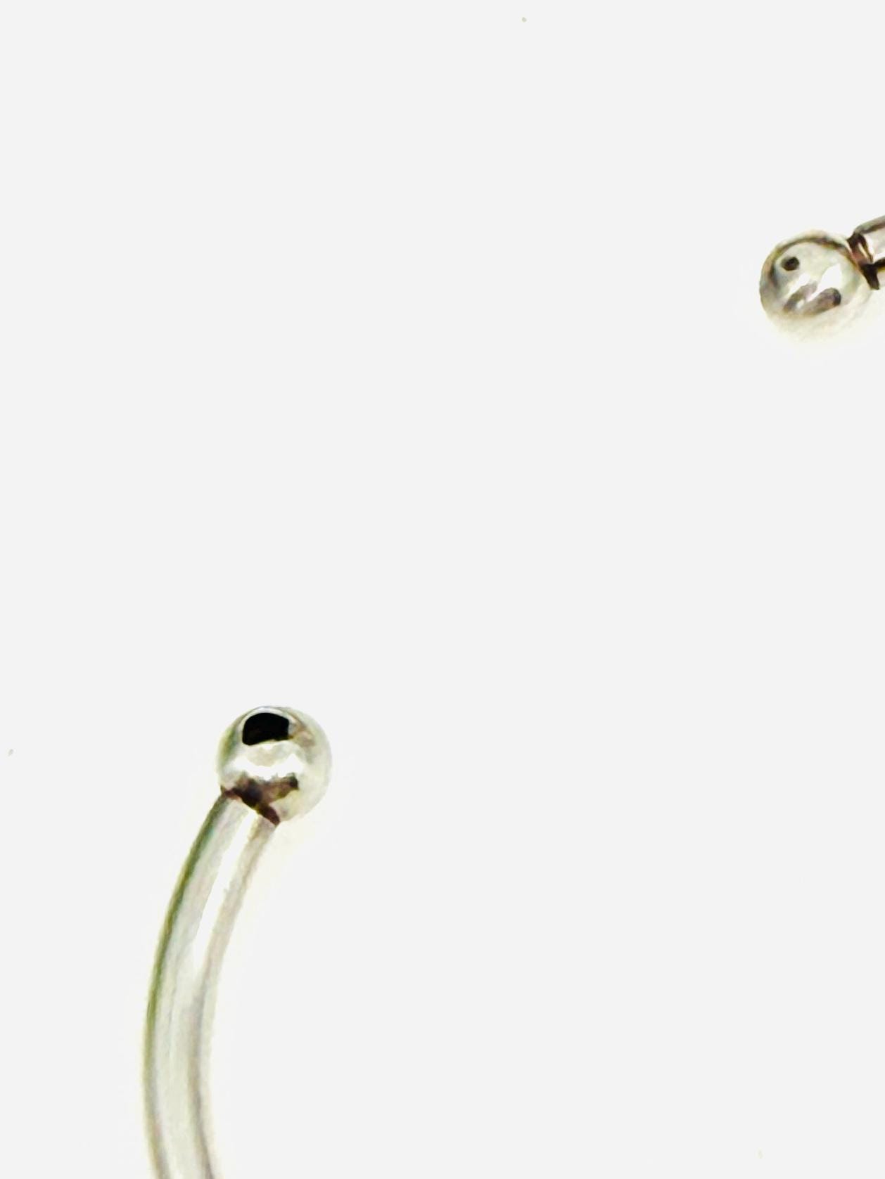 ヴィンテージ 18K ゴールドとスターリング シルバーのバングル 