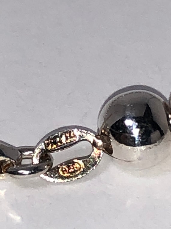 Sterling Silver Diamond - Cut Bead Bolo Bracelet. - image 10