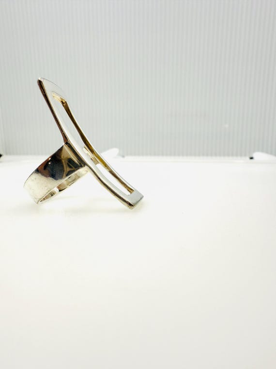 Vintage Sterling Silver Rectangular  Ring. - image 3