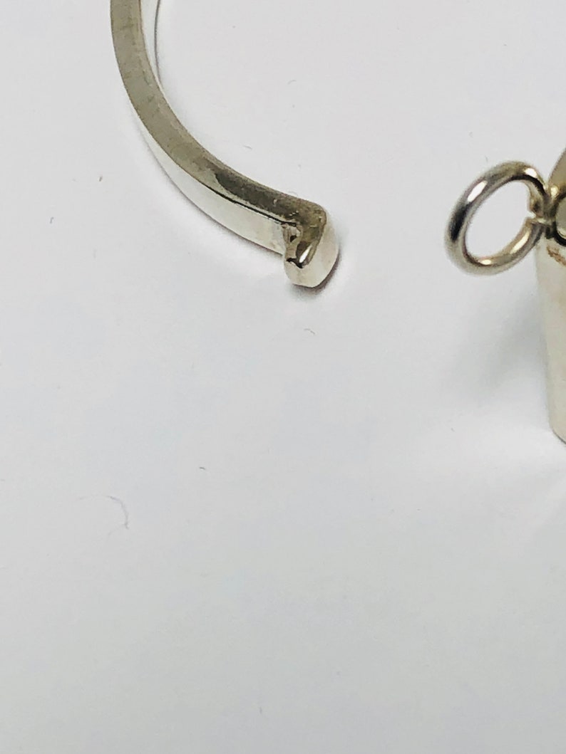 Sterling Silver Leopard Jasper inlay Bangle bracelet.