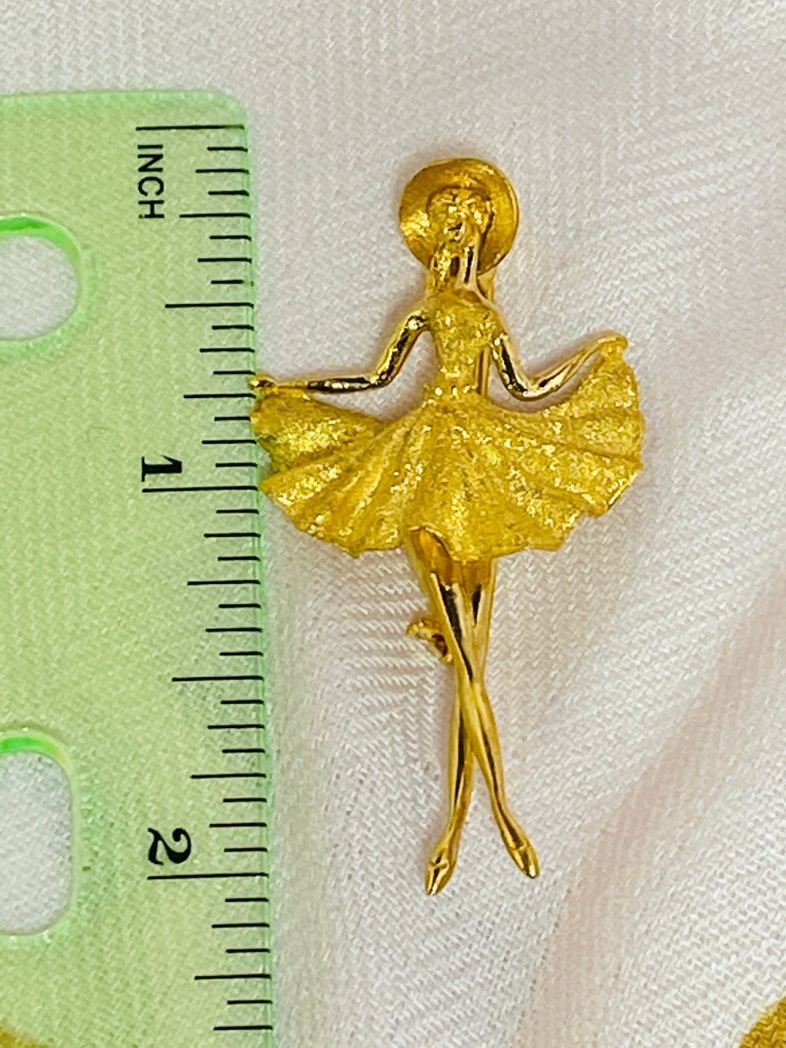Vintage 18K Solid Gold Ballerina Pin Brooch. Etsy