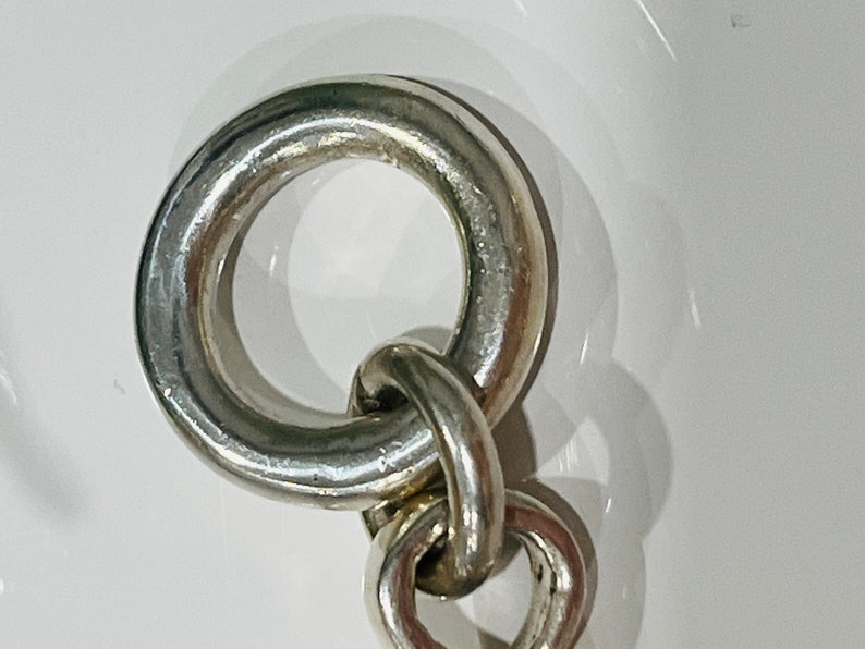 Vintage Sterling Silver Linked Chain Bracelet. image 7