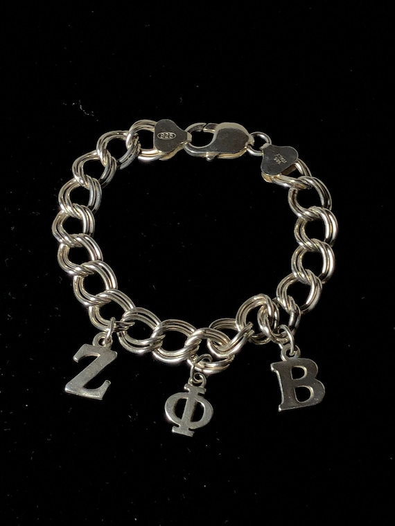 Double Link Sterling Silver Italian Charm Bracelet