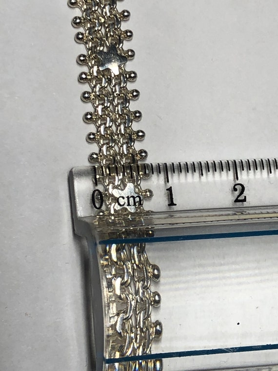 925 Sterling Silver 7mm  Mesh Link Chain Bracelet… - image 6