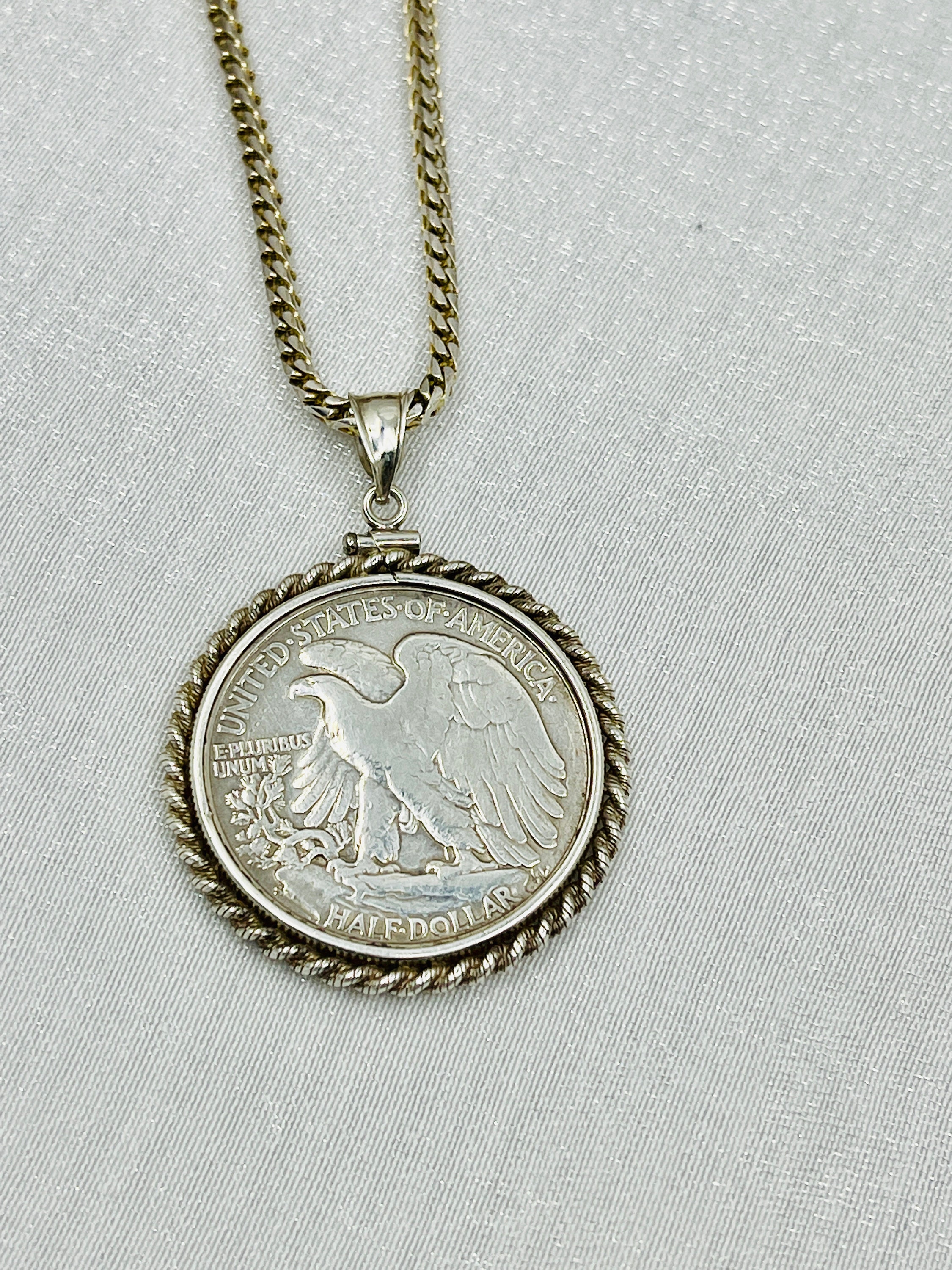 Silver Half Dollar Necklace - Etsy