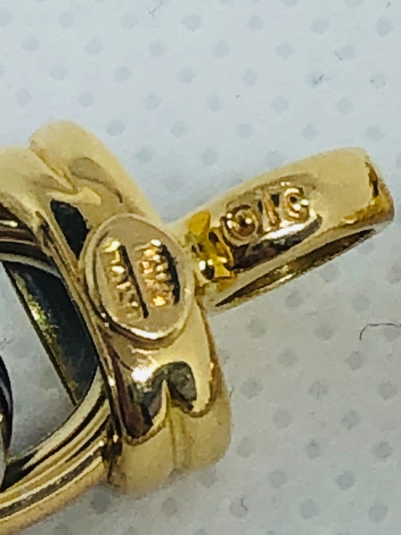 Vintage 18 Karat  Gold Two -Tone Oval Link Bracel… - image 10