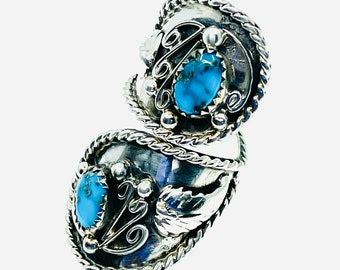 Vintage Sterling Silver Turquoise Ring.