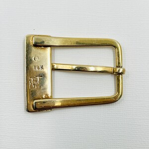 Hebilla de cinturón de oro macizo vintage de 14 quilates. siglo 20. imagen 4