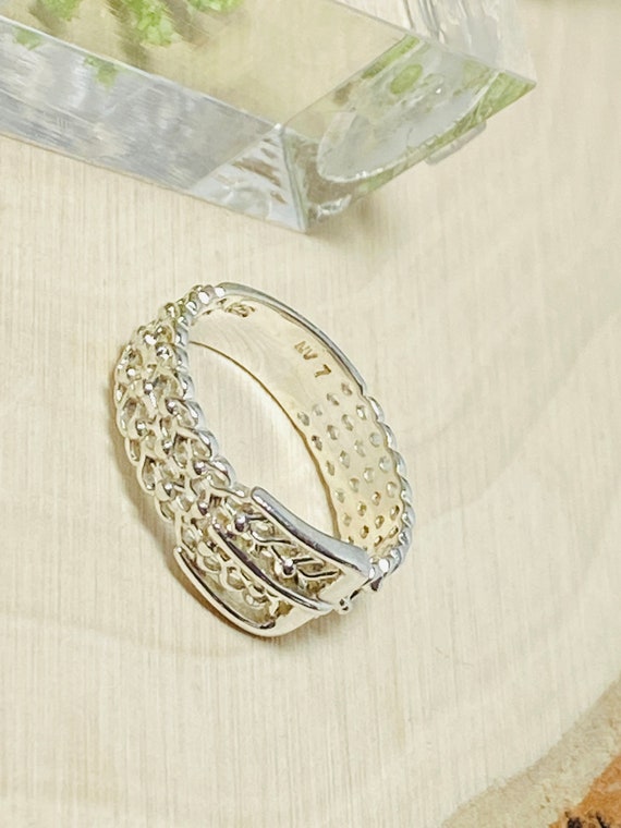 Sterling Silver Belt  Buckle  Ring. - image 5