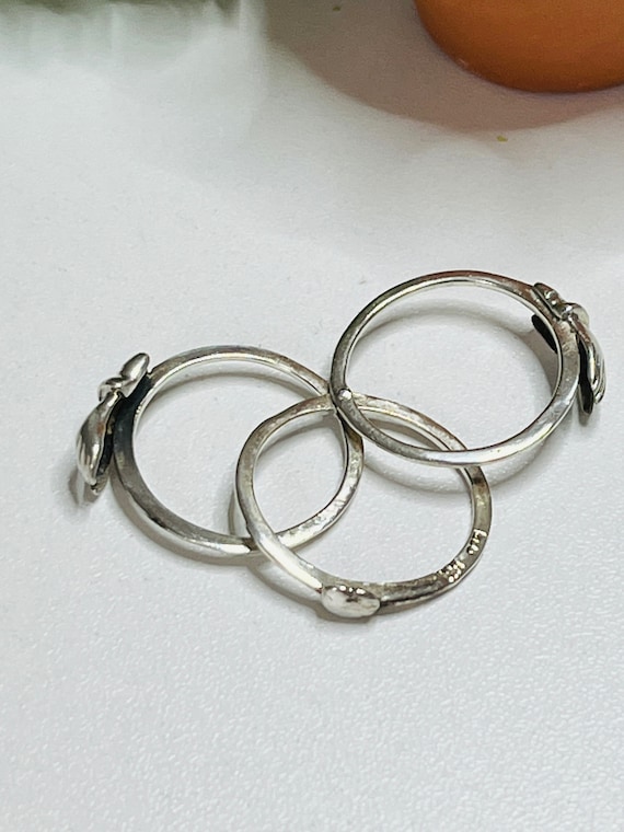 Vintage Sterling Silver Friendship  Ring. - image 6