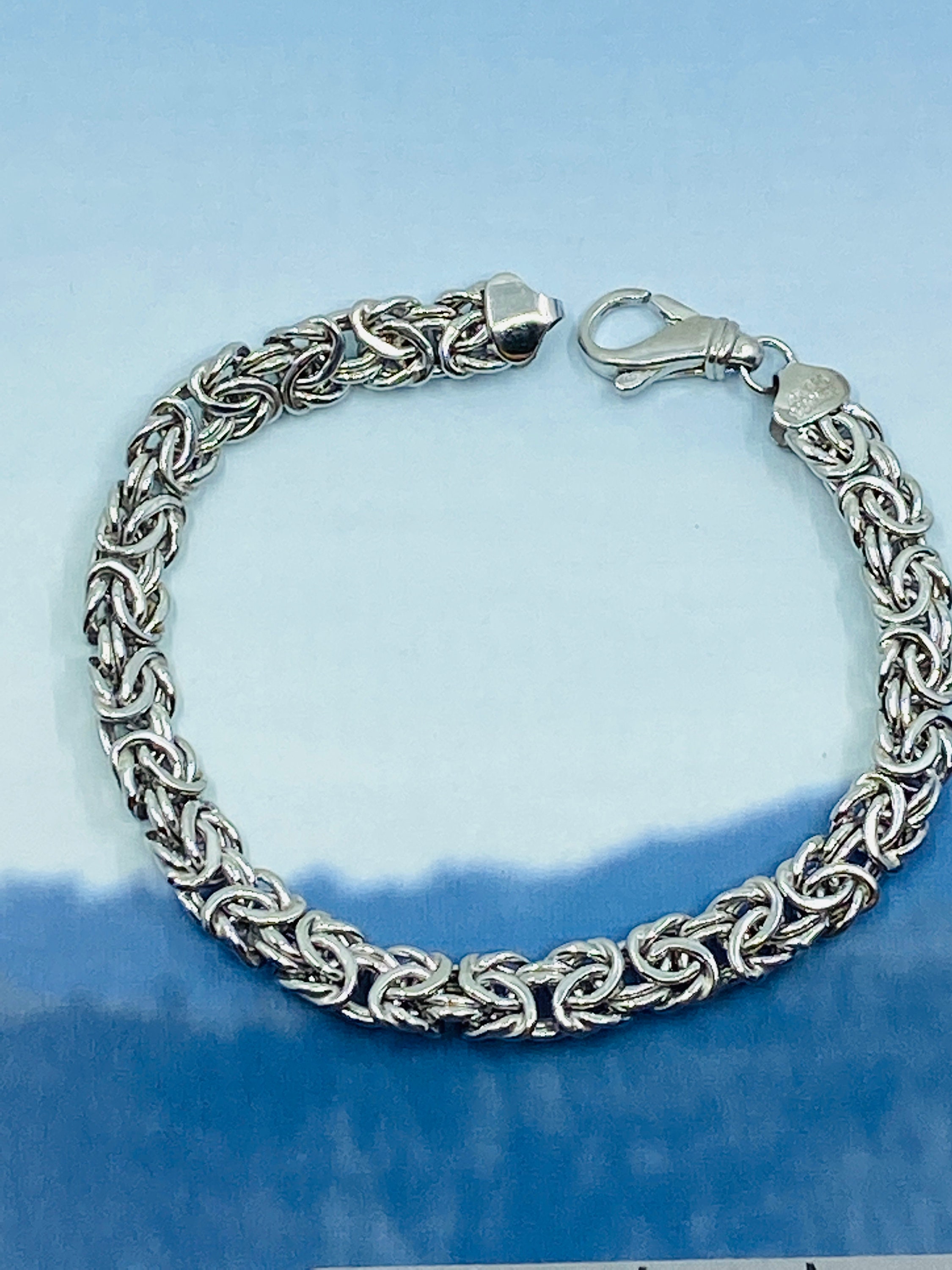 Byzantine Sterling Silver Link Bracelet. 8 