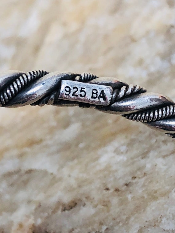 Sterling Silver Twisted cuff bangle  bracelet. - image 4