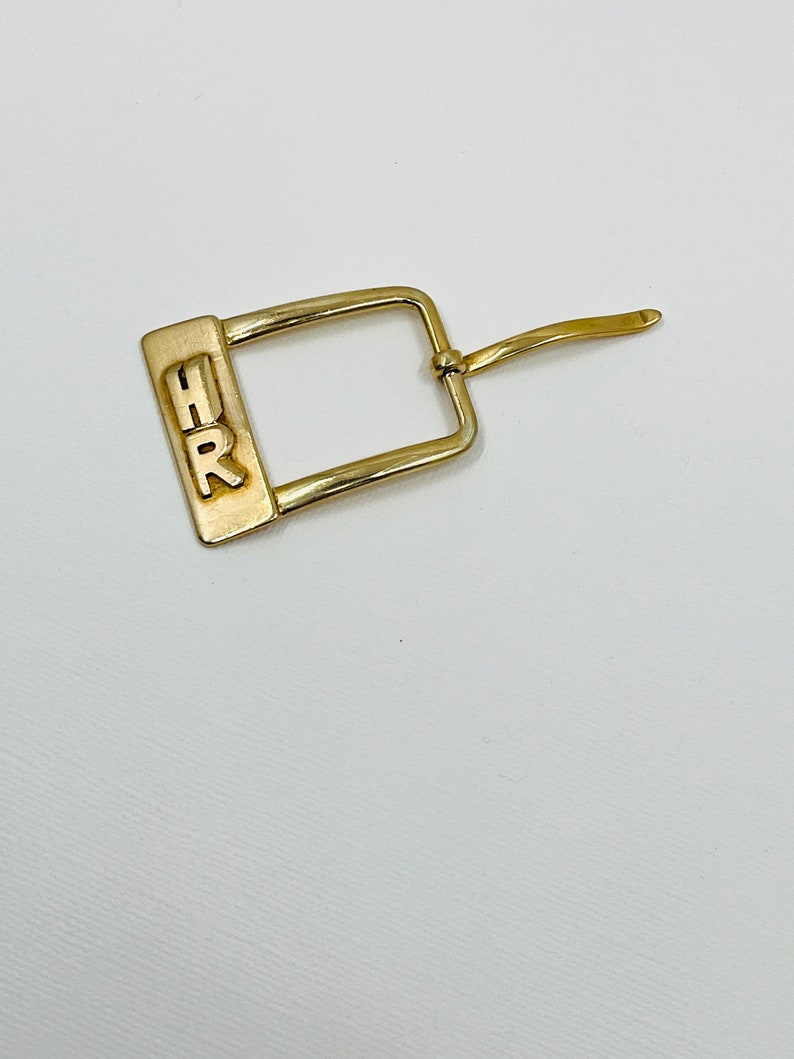 Hebilla de cinturón de oro macizo vintage de 14 quilates. siglo 20. imagen 5