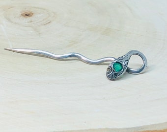 Vintage Silver Snake Stick Pin.