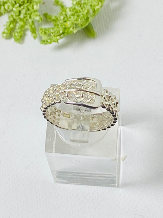 Sterling Silver Belt  Buckle  Ring. - image 7