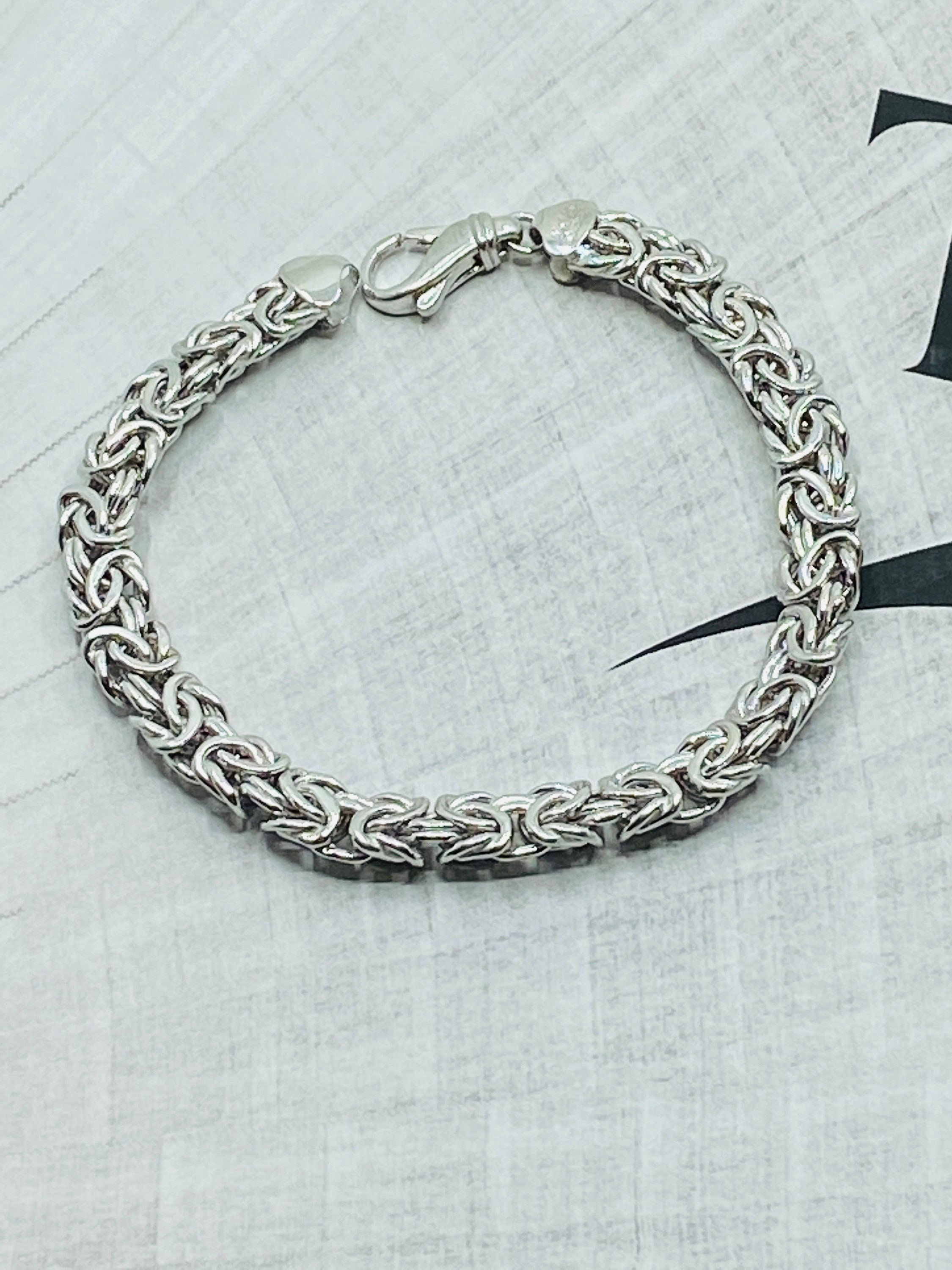 Byzantine Sterling Silver Link Bracelet. 8 