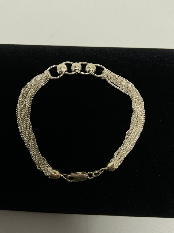Sterling Silver Multi Strand  Bracelet. - image 1