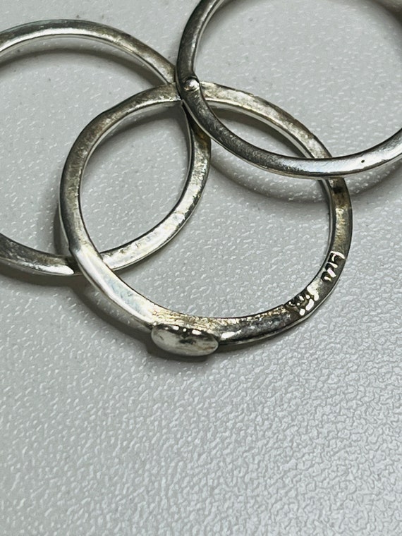 Vintage Sterling Silver Friendship  Ring. - image 7