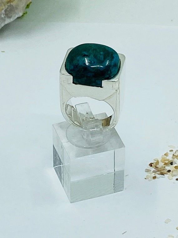 Sterling Silver Chrysocolla  Ring. - image 3