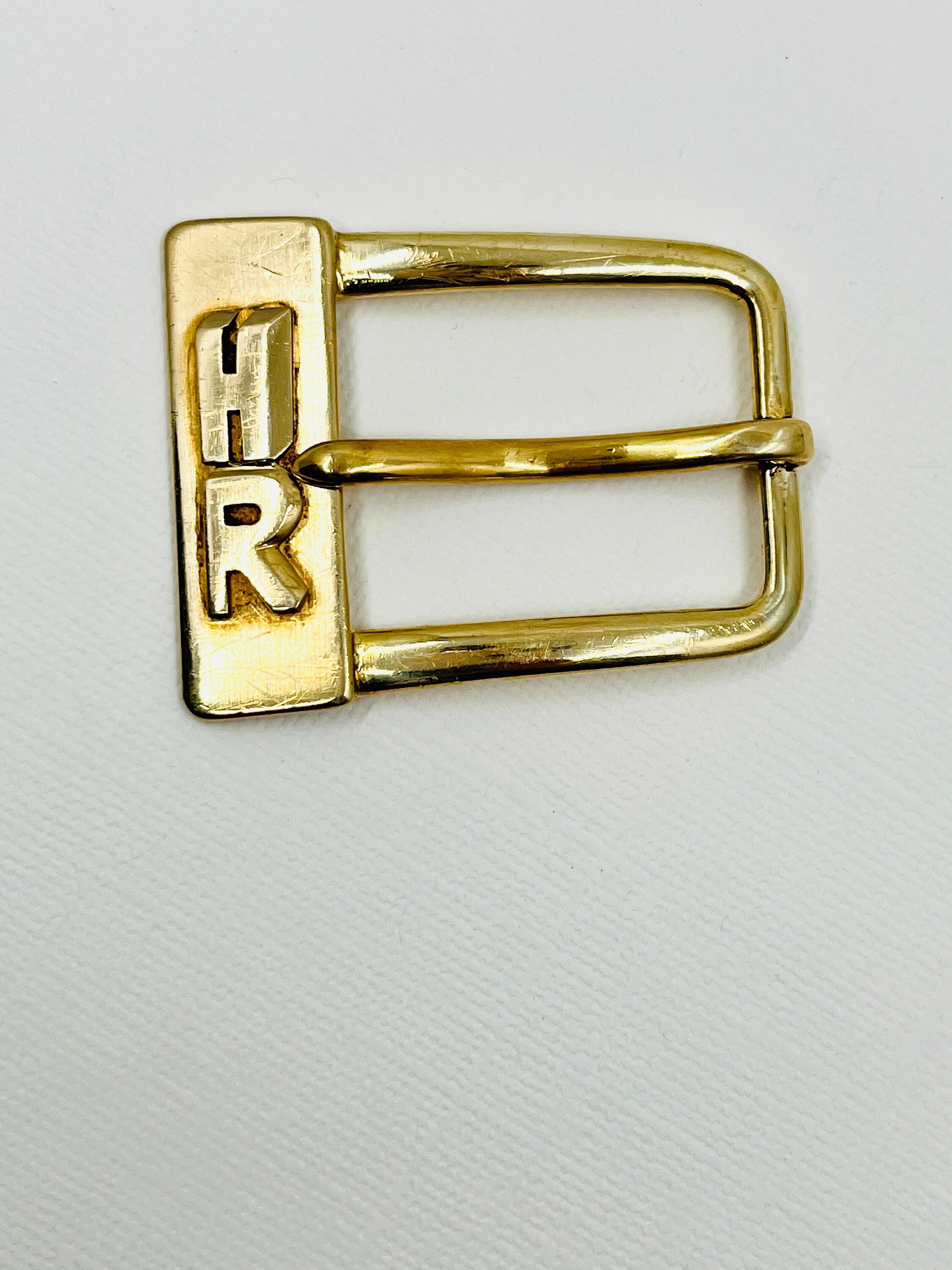 Comstock Heritage New Orleans Engraved Buckle | 14K Gold Monogram Belt Buckle 1.5 / All 14K Yellow Gold