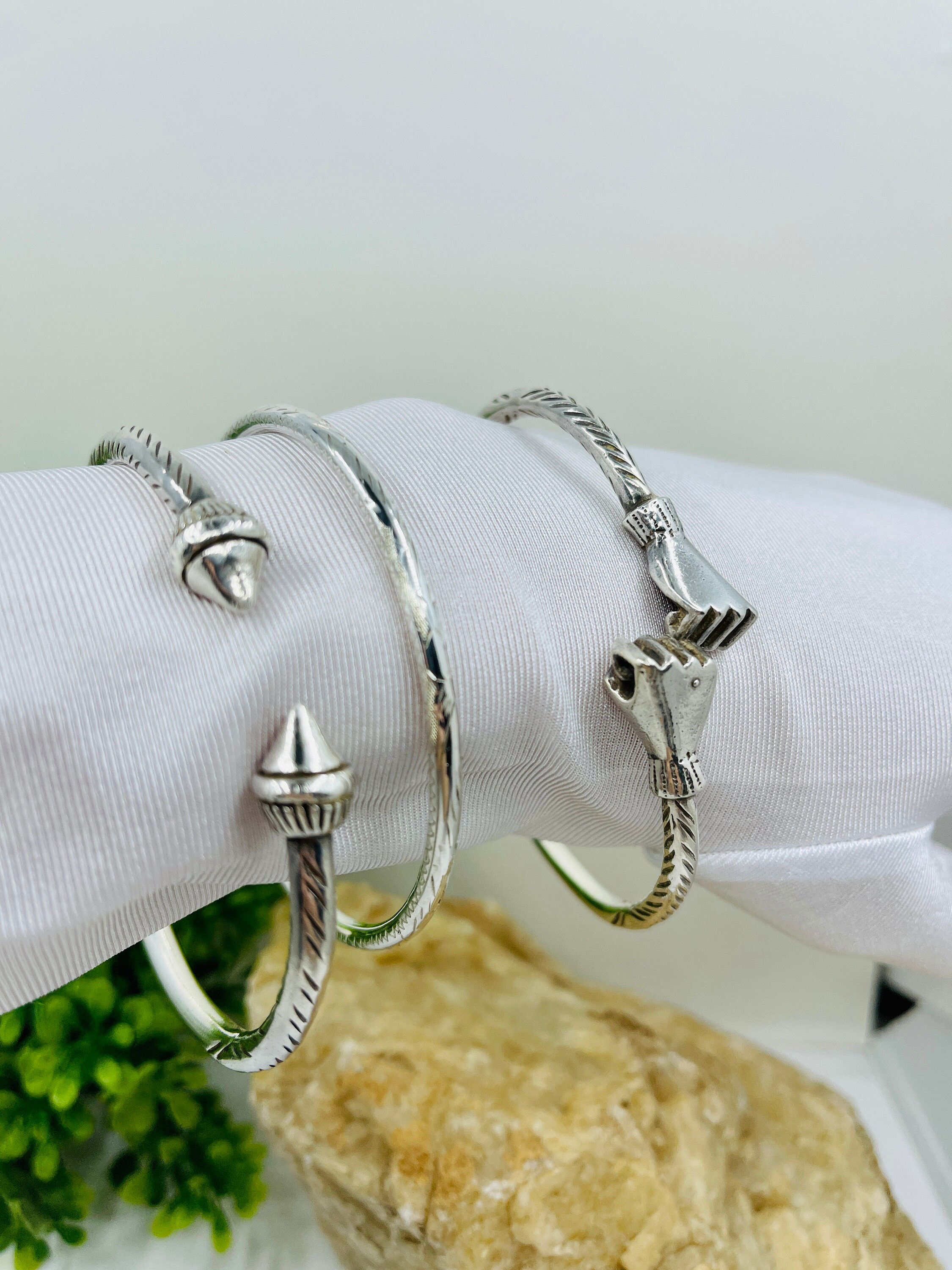 Vintage West Indian Sterling Silver Bangle Bracelets. Etsy