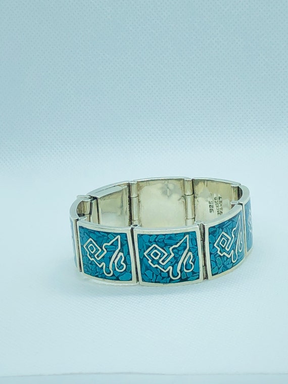 Vintage Mexican  Taxco Sterling Silver Turquoise B