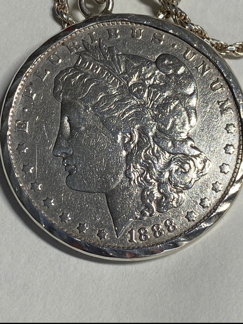 1888年 モルガン・ダラー 銀貨 ペンダント