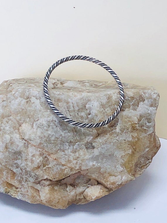 Sterling Silver Twisted cuff bangle  bracelet. - image 3