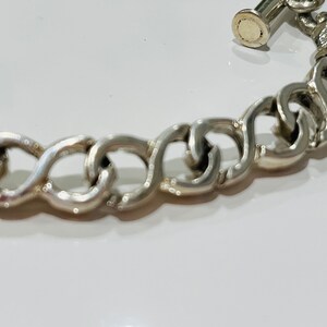 Vintage Sterling Silver Linked Chain Bracelet. image 4