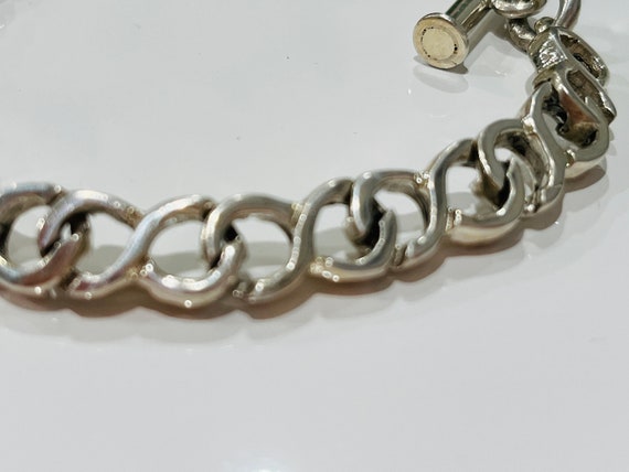Vintage Sterling Silver Linked Chain Bracelet. - image 4