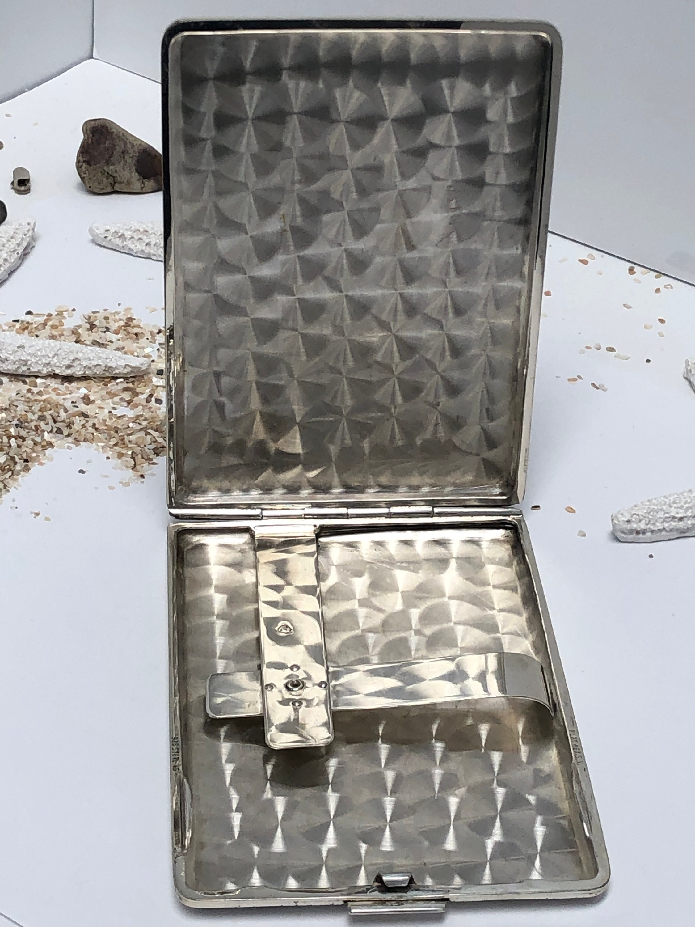 cigarette case uk Cigarette Case Sterling Silver And Vermeil 1920s Turner And Simpson United…