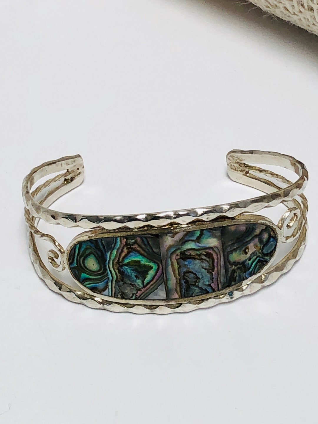 Vintage Alpaca Mexico Abalone Silver Cuff Bracelet. - Etsy