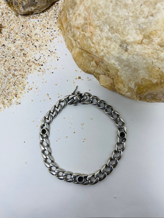 ヴィンテージ 950 スターリングシルバー キューバリンクブレスレット 