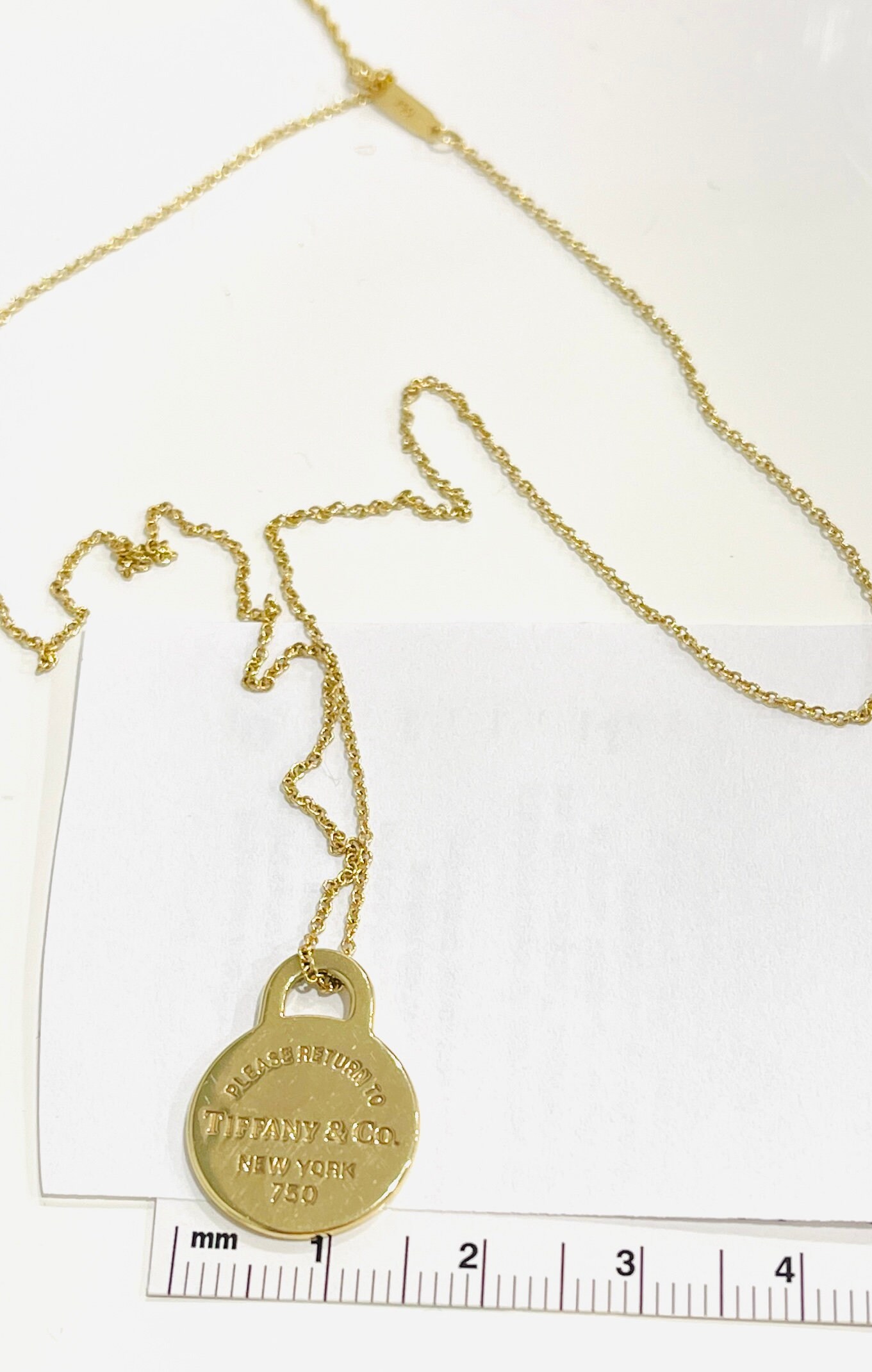 本物の TIFFANY&Co. 18K ゴールド リターン トゥ ティファニー 