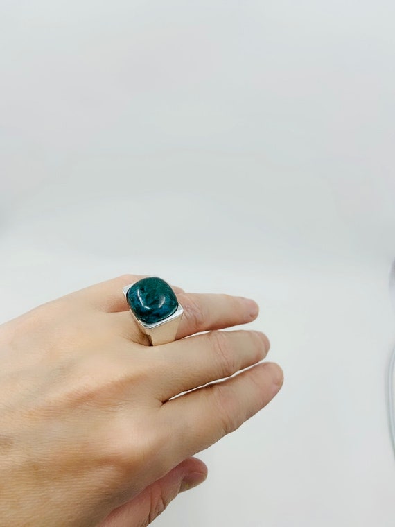 Sterling Silver Chrysocolla  Ring. - image 7