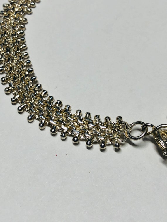 925 Sterling Silver 7mm  Mesh Link Chain Bracelet… - image 8