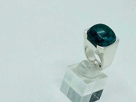 Sterling Silver Chrysocolla  Ring. - image 6