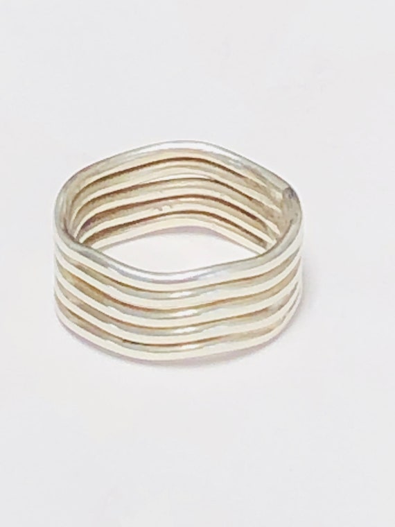 Mexican Sterling Silver Crested Wave Cigar Band ri