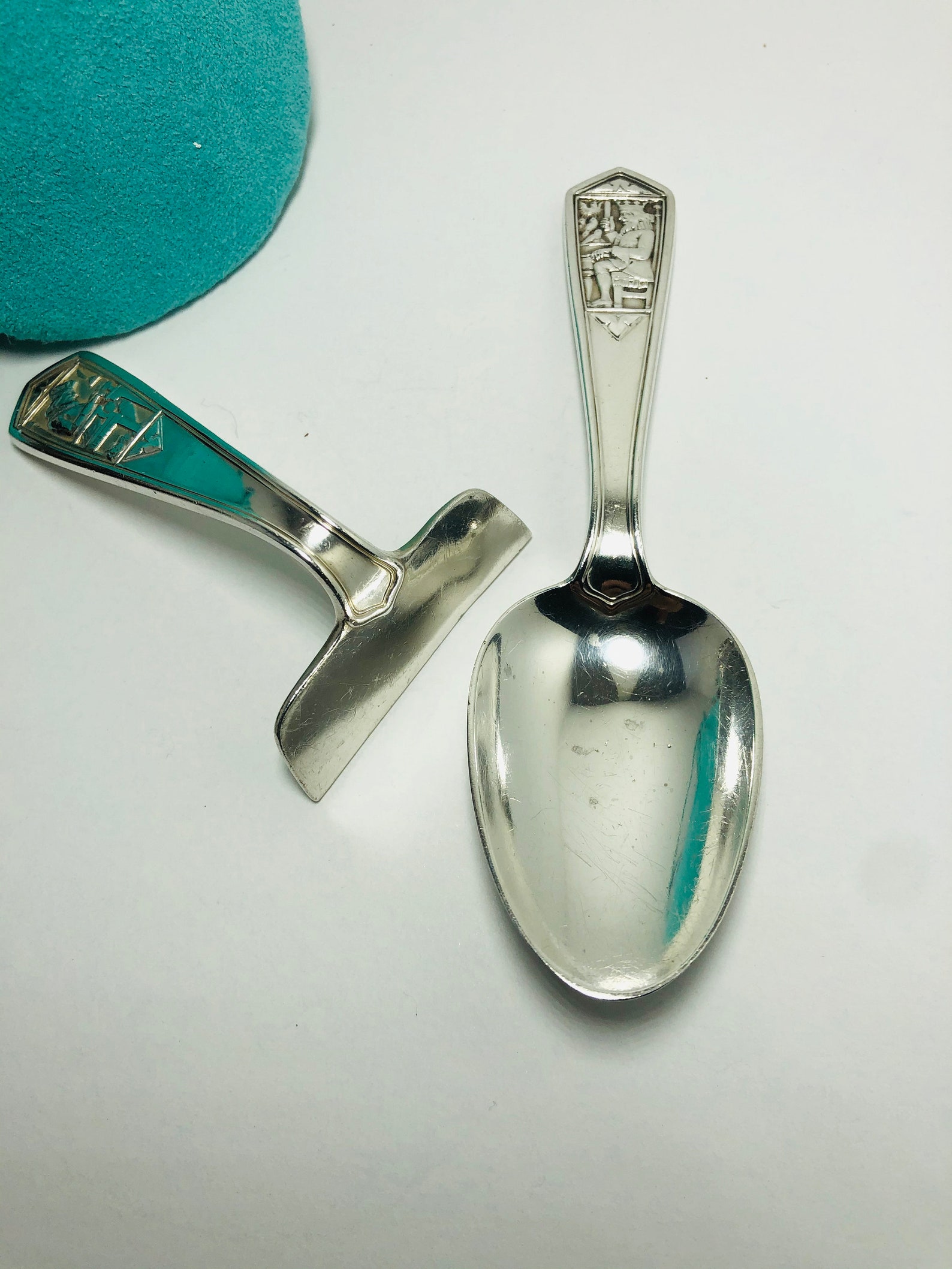 Tiffany&Co Sterling Silver Baby Spoon and Food Pusher. Etsy
